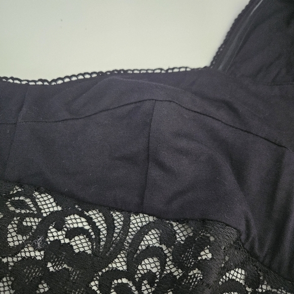 Free People Adored Black Lace Maxi Dress Sz Small NWT Whimsigoth Dark Romantic - Picture 9 of 14